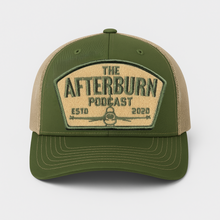Load image into Gallery viewer, Afterburn Retro Logo Hat – Army Olive & Tan